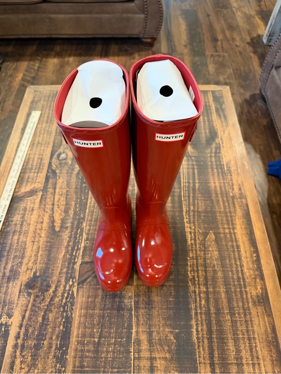 Hunter Shoes - Hunter Gloss Red Tall Rain Boots